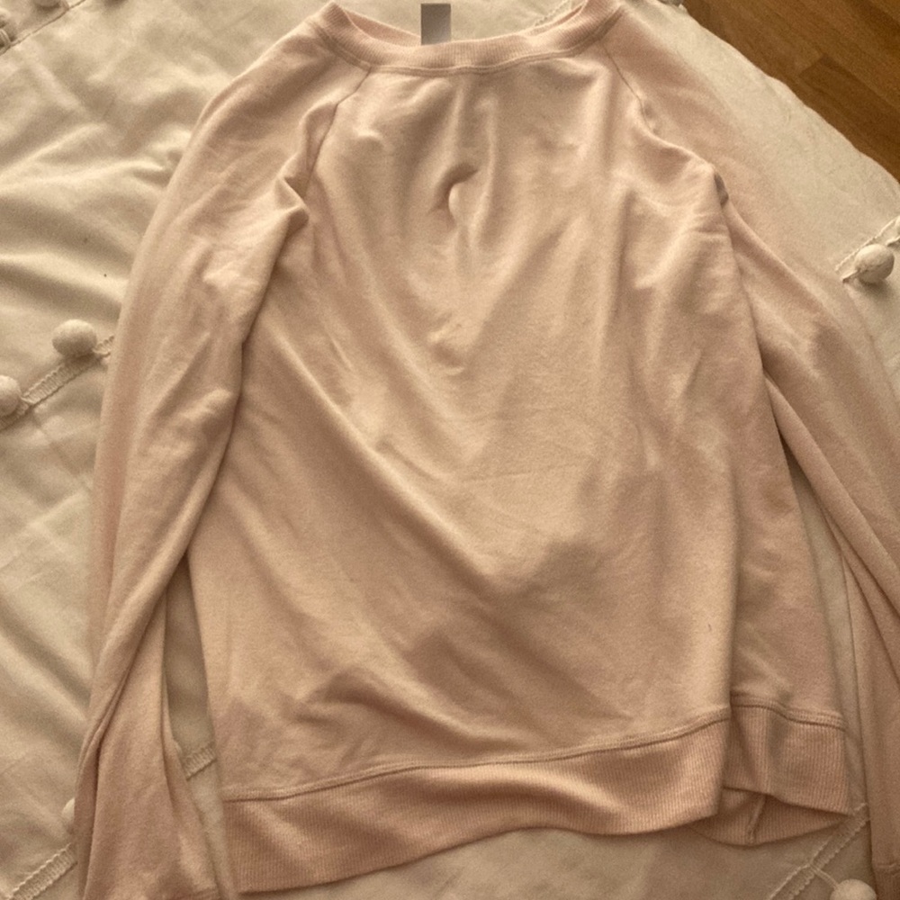An Athleta long sleeve cotton shirt in the most GORGEOUS blush pink